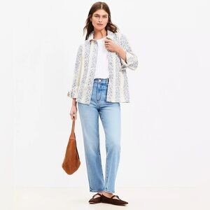 Loft High Rise Slim Straight Jeans